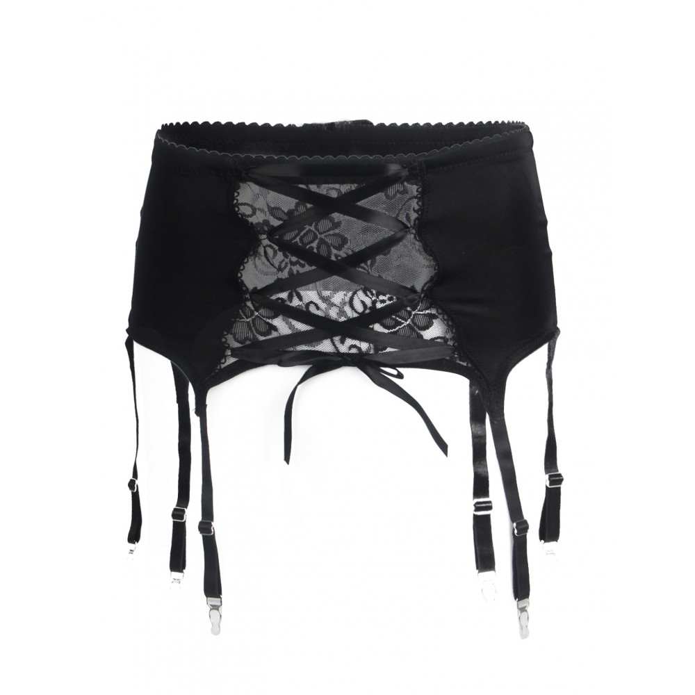 Різне - Чоловічий мереживний пояс з підв'язками Star Night чорний, S 5