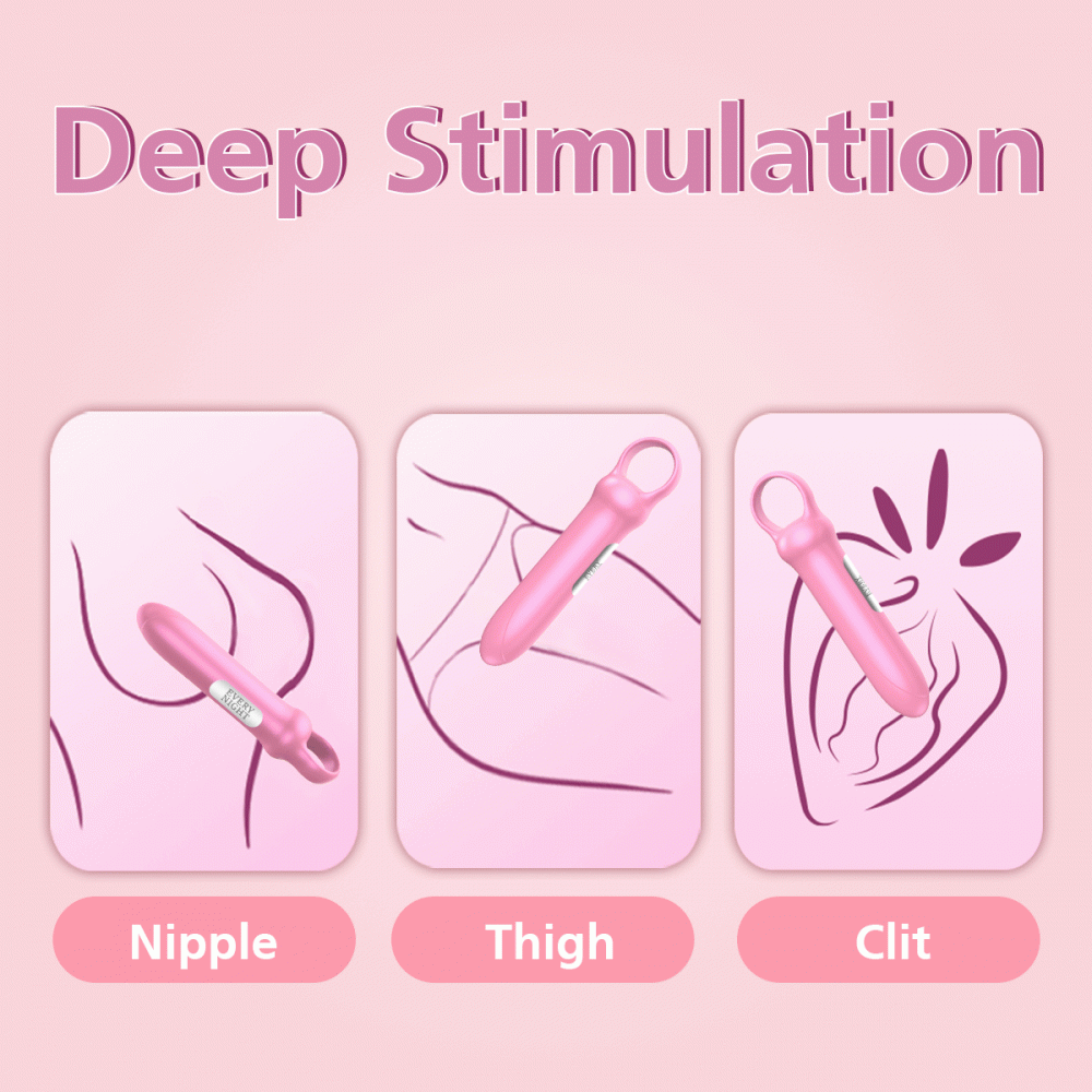 Классический вибратор - Мини-вибратор Every Night Toys Merry светло-розовый, 10 режимов вибрации 2