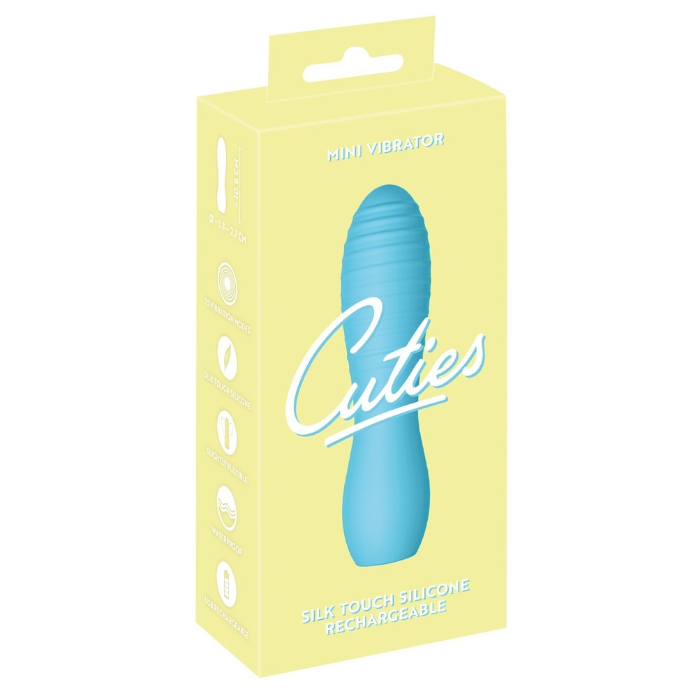 Секс игрушки - Мини-вибратор с рельефом You2Toys Cuties 3, голубой