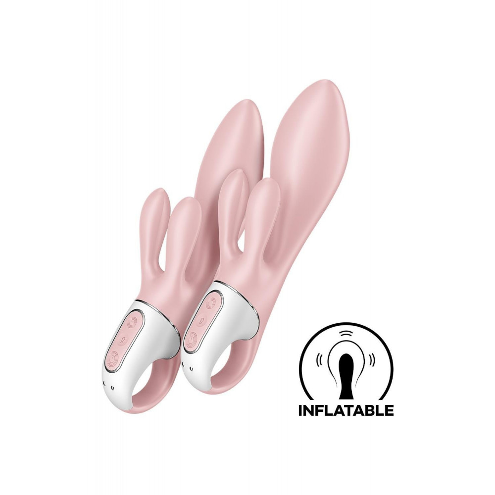 Разное - Надувной вибратор-кролик Satisfyer Air Pump Bunny 3 розовый 4