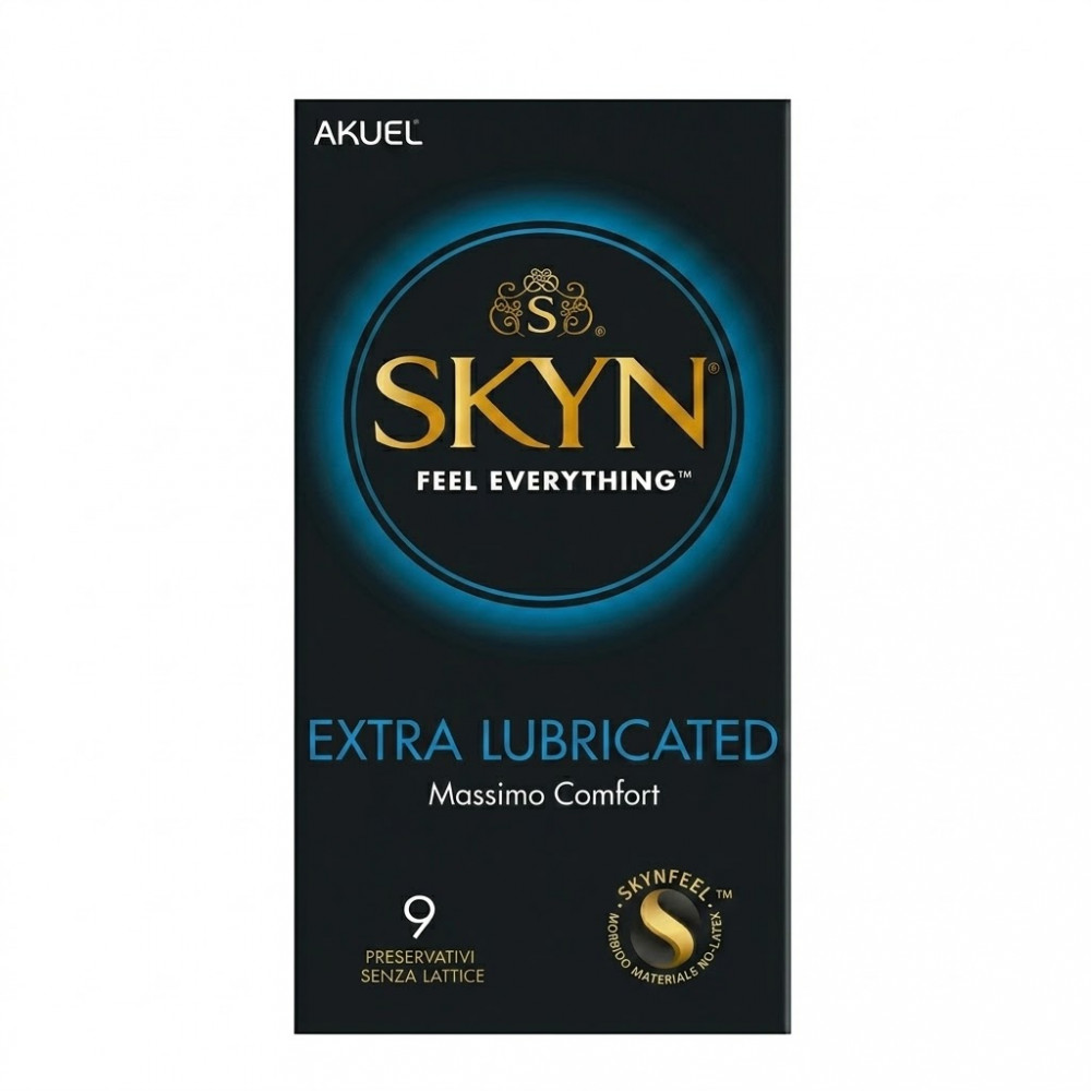 Презервативы - Презервативы безлатексные (полиизопрен) Skyn Extra Lubricated, с дополнительной смазкой, 9 шт