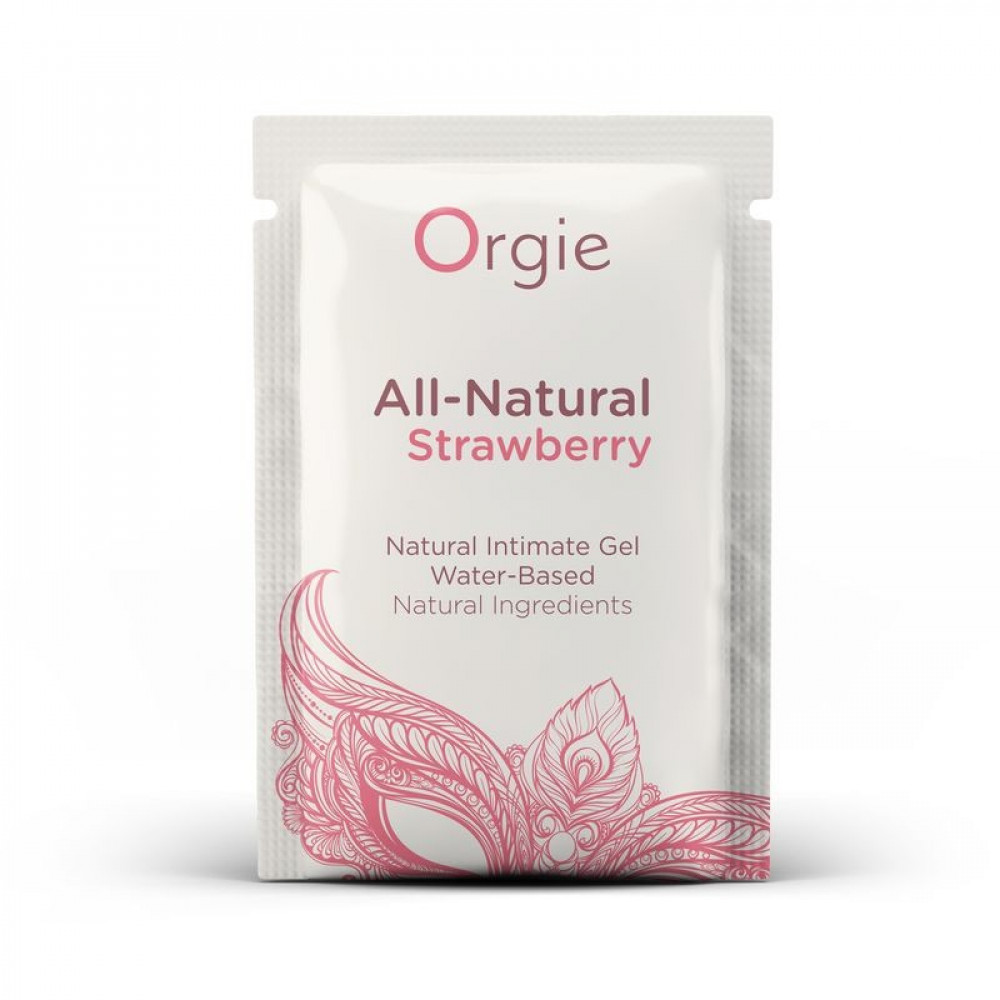 Разное - САШЕТ/Лубрикант на водной основе со вкусом клубники Orgie All Natural Strawberry, 2 мл