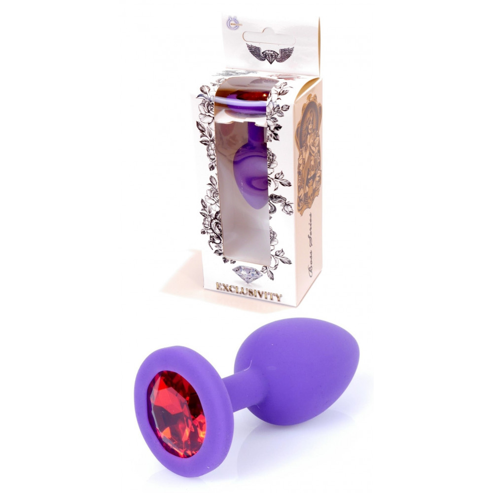 Анальные игрушки - Силиконовая анальная пробка Boss Series - Jewellery Purple Silicon PLUG Small Red S, BS6400082