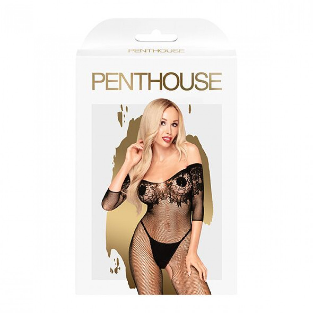 Бодистокинг - Бодистокинг с имитацией лифа Penthouse - High Profile Black XL 2