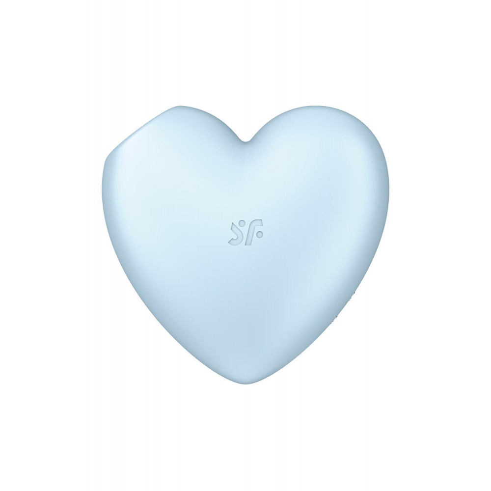 Вибраторы вакуумные - Вакуумный стимулятор-сердечко с вибрацией Satisfyer Cutie Heart Blue 4