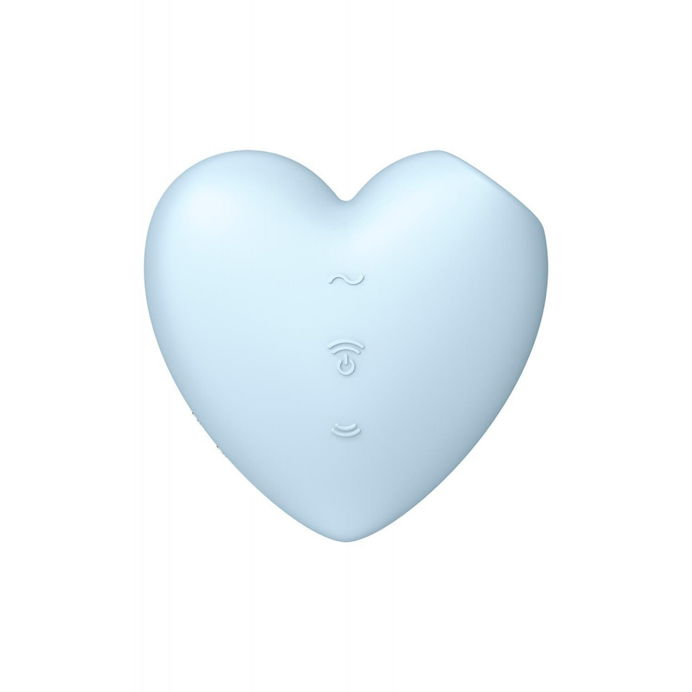 Вибраторы вакуумные - Вакуумный стимулятор-сердечко с вибрацией Satisfyer Cutie Heart Blue 2