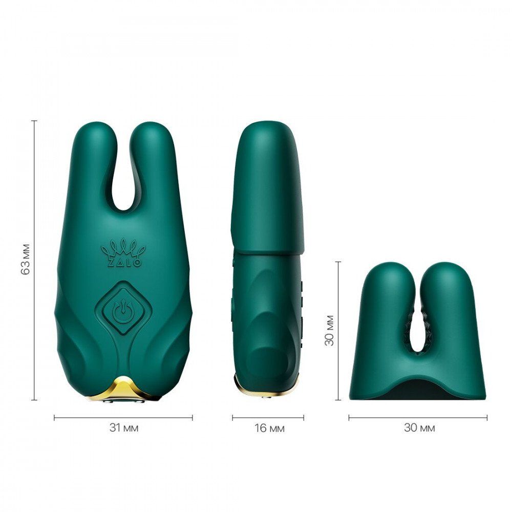Для груди и сосков - Смартвибратор для груди Zalo - Nave Turquoise Green, пульт ДУ, работа через приложение 6