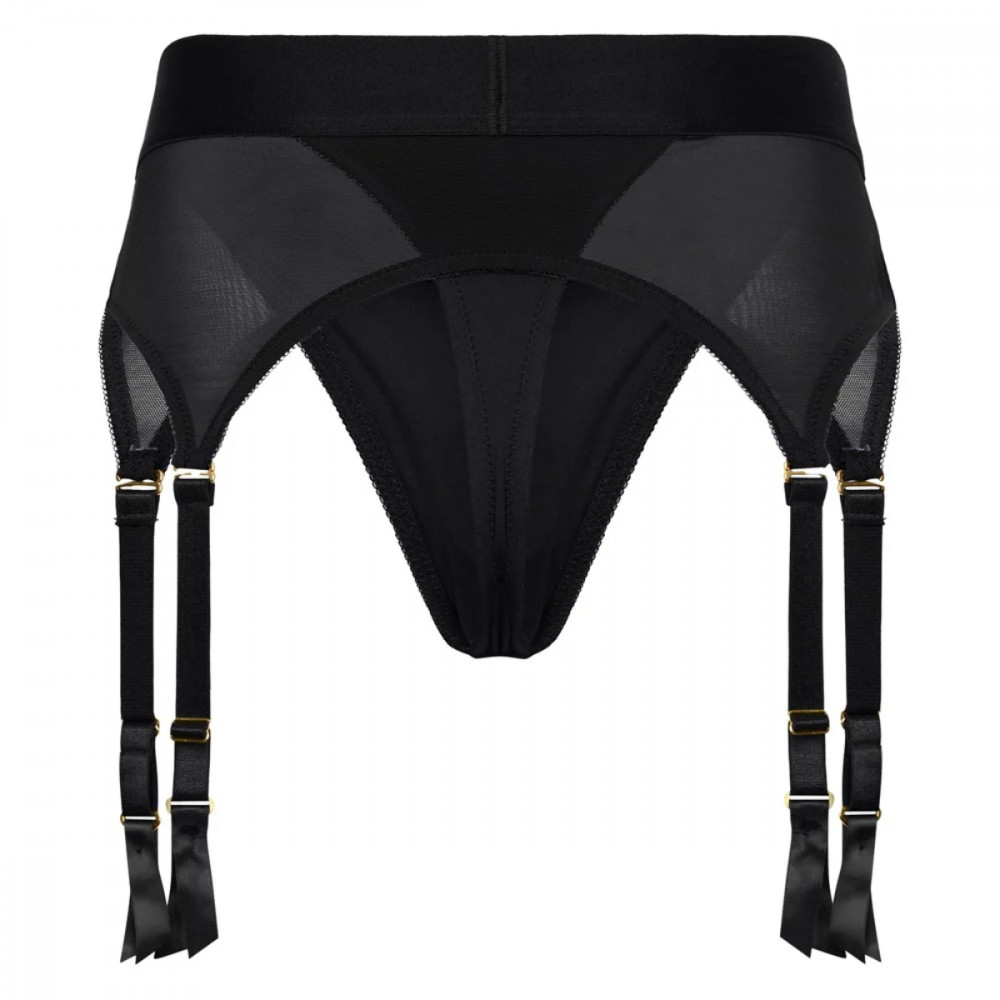 Страпоны - Страпон с трусиками-подвязками Dream Toys Bold Vail, черный, размер S 6