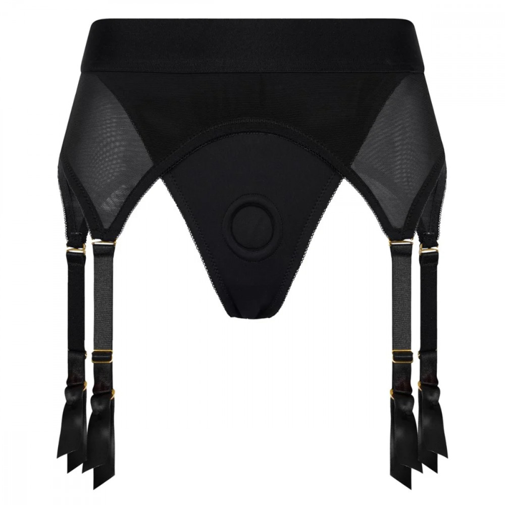 Страпоны - Страпон с трусиками-подвязками Dream Toys Bold Vail, черный, размер S 5