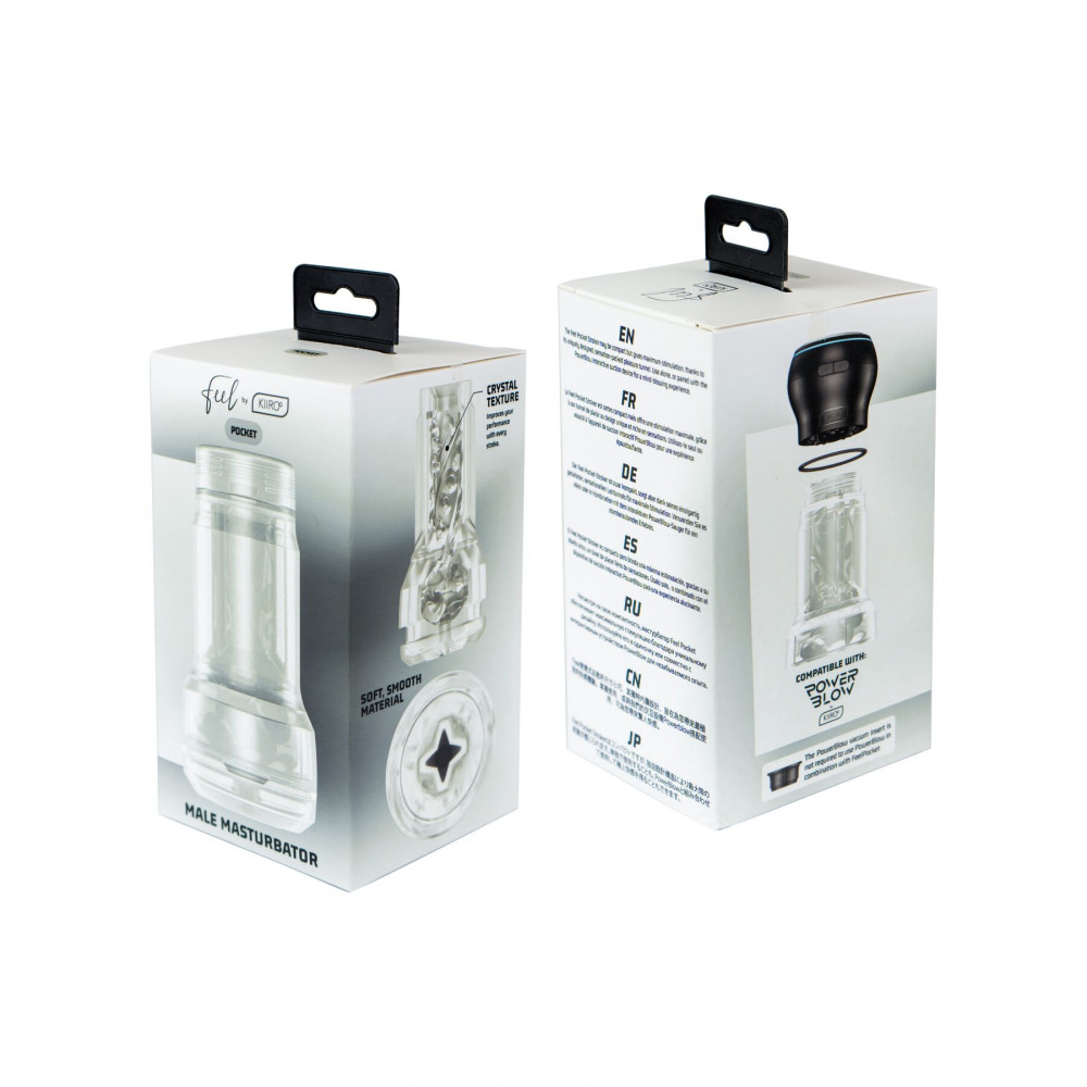 Мастурбаторы без вибрации - Мастурбатор Kiiroo Feel Pocket Crystal совместим с PowerBlow 10
