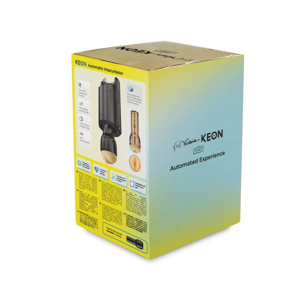 Мастурбаторы с вибрацией - Интерактивная секс-машина для мужчин Kiiroo Keon Wi-Fi Combo Set с мастурбатором Feel Victoria 8