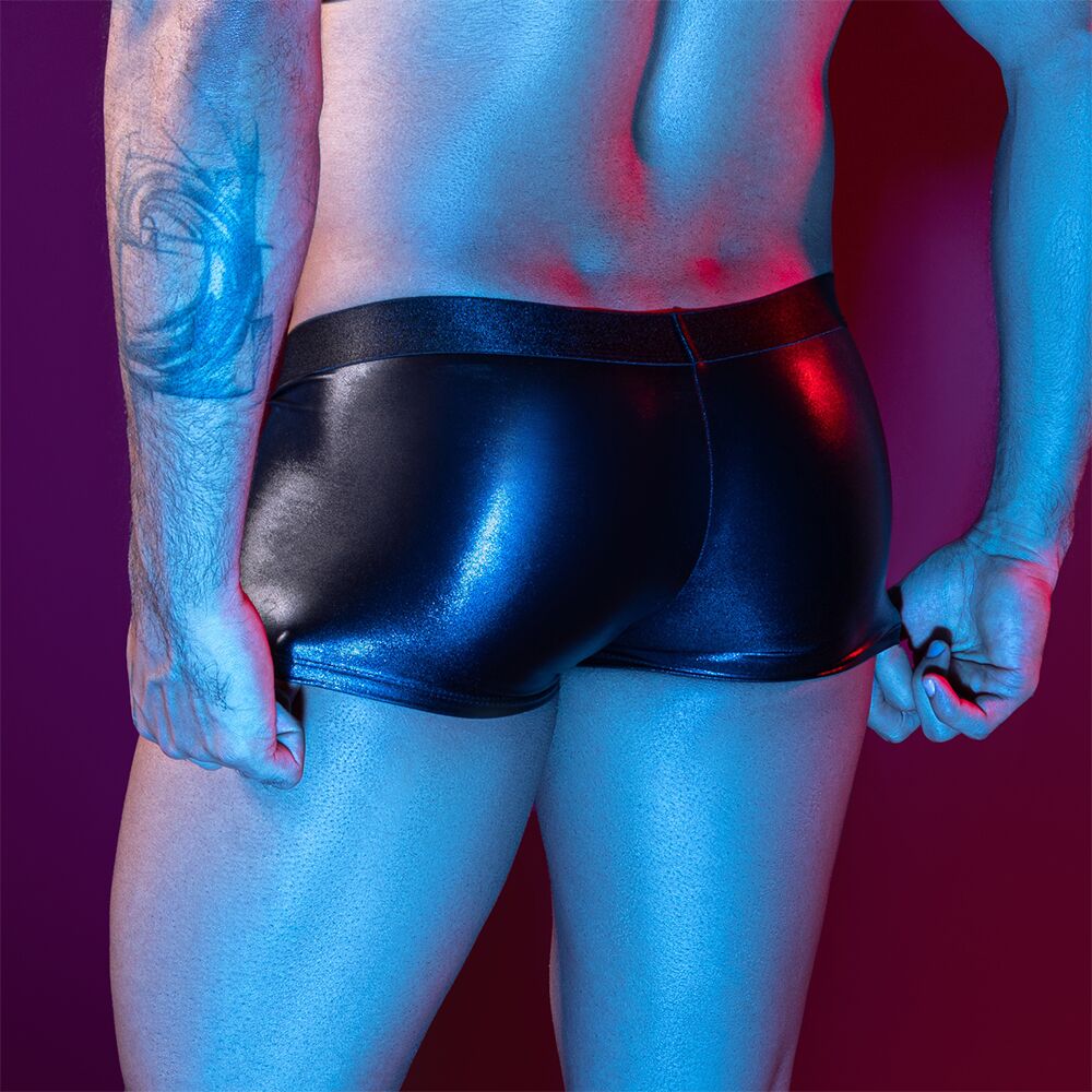 Чоловіча еротична білизна - Еротичні чоловічі лакові труси зі шнурівкою JSY 9119T One Size 2
