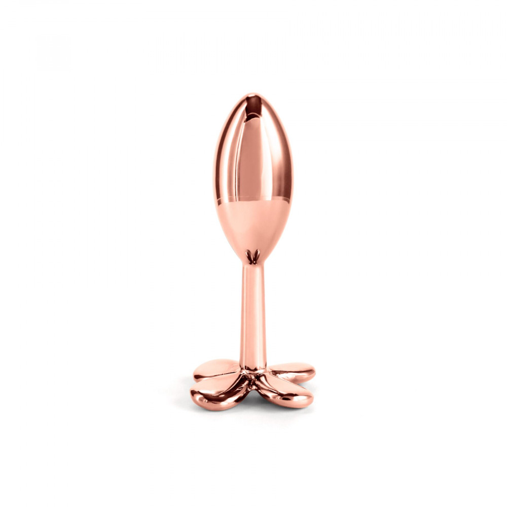 Анальные игрушки без вибрации - Анальная пробка NS Novelties Rear Assets - Clover - Rose Gold