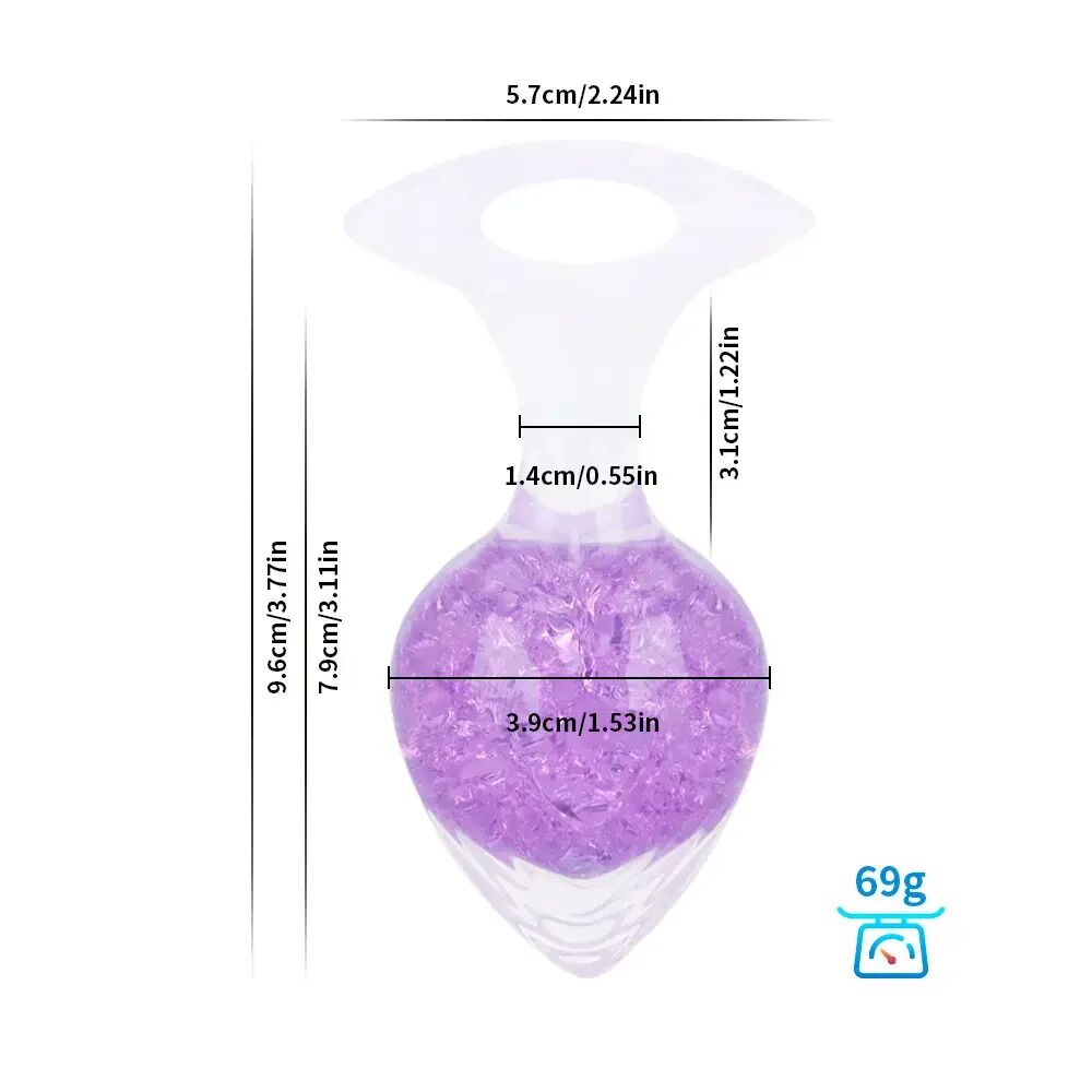 Анальные игрушки без вибрации - Анальная пробка Liebe Seele Heart-shaped Crystal Anal Plug - Purple Medium 1
