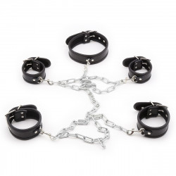 Система фиксации DS Fetish Collar with restraints black