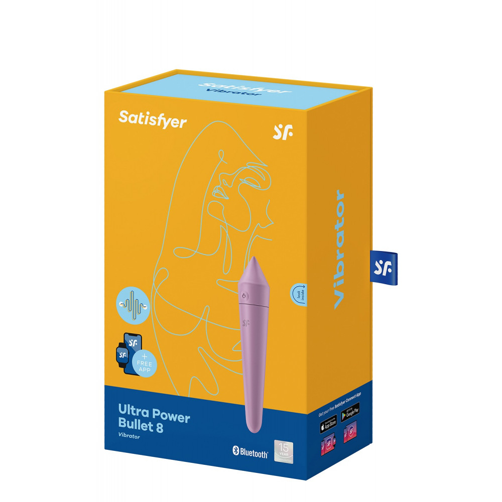 Разное - Мощная вибропуля с функцией управления смартфоном Satisfyer Ultra Power Bullet 8, сиреневый 4