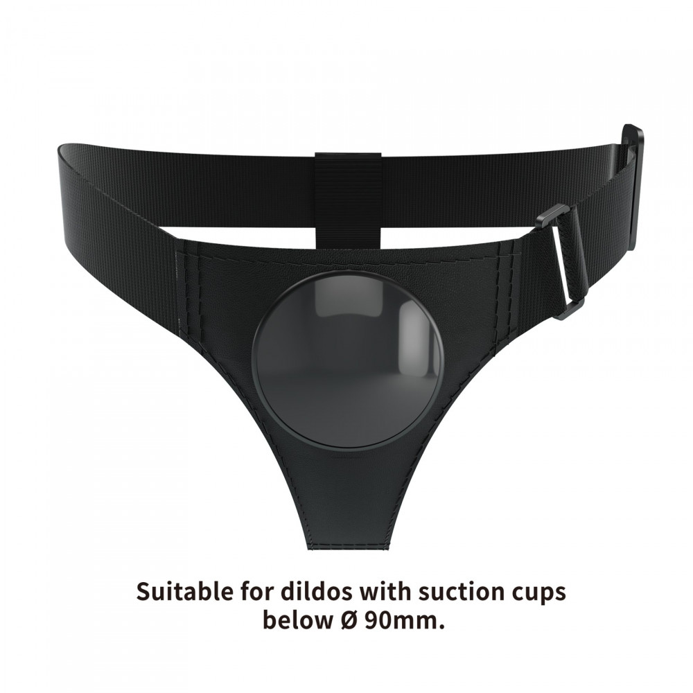 Страпони - Трусики для страпону Pretty Love на ременях, чорні, 58-86 см 3
