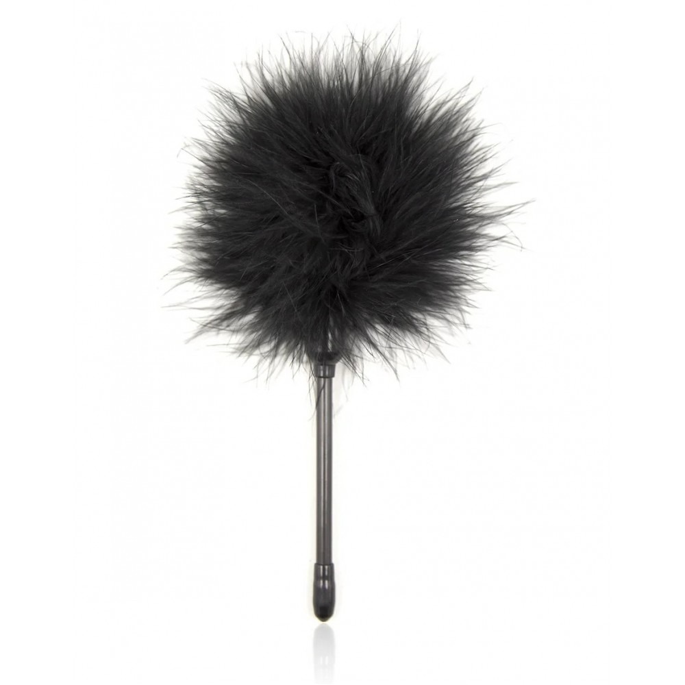 Разное - Тиклер на короткой ручке, перо, черный, 20 см