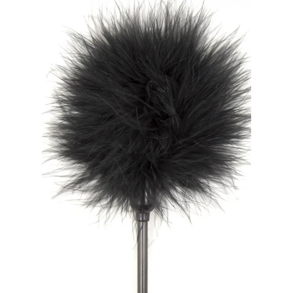 Разное - Тиклер на короткой ручке, перо, черный, 20 см 1