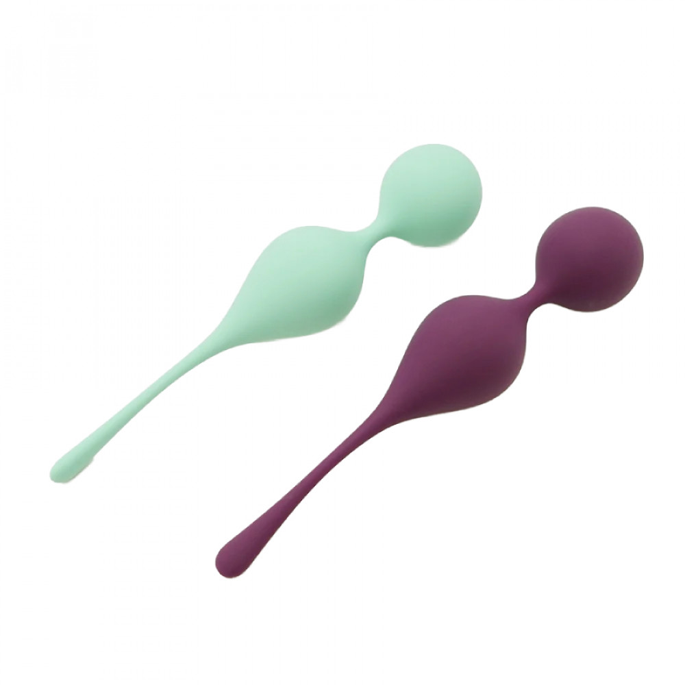 Вагинальные шарики и тренажеры - Вагинальные шарики Sweet Em на мягком соединении, фиолет, 17 х 3.3 см 4