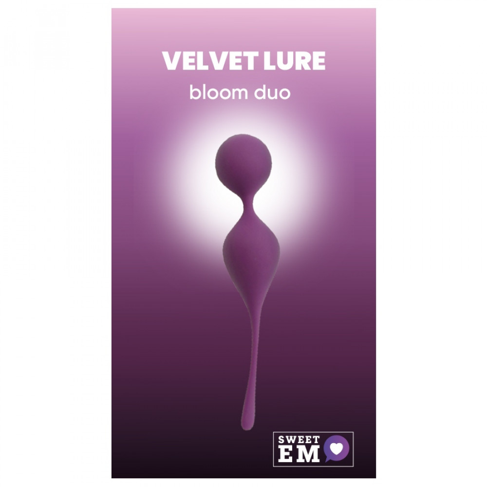 Вагинальные шарики и тренажеры - Вагинальные шарики Sweet Em на мягком соединении, фиолет, 17 х 3.3 см