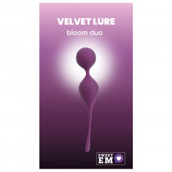 Вагинальные шарики Sweet Em на мягком соединении, фиолет, 17 х 3.3 см