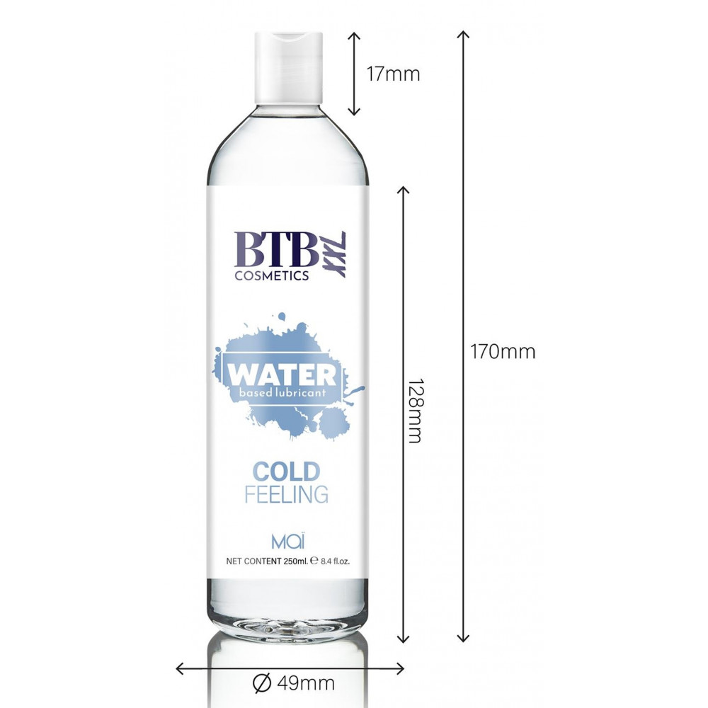 Лубриканты - Вагинальный лубрикант на водной основе с охлаждающим эффектом Mai - BTB Water Based Cold Feeling Lubricant XXL, 250 ml 2