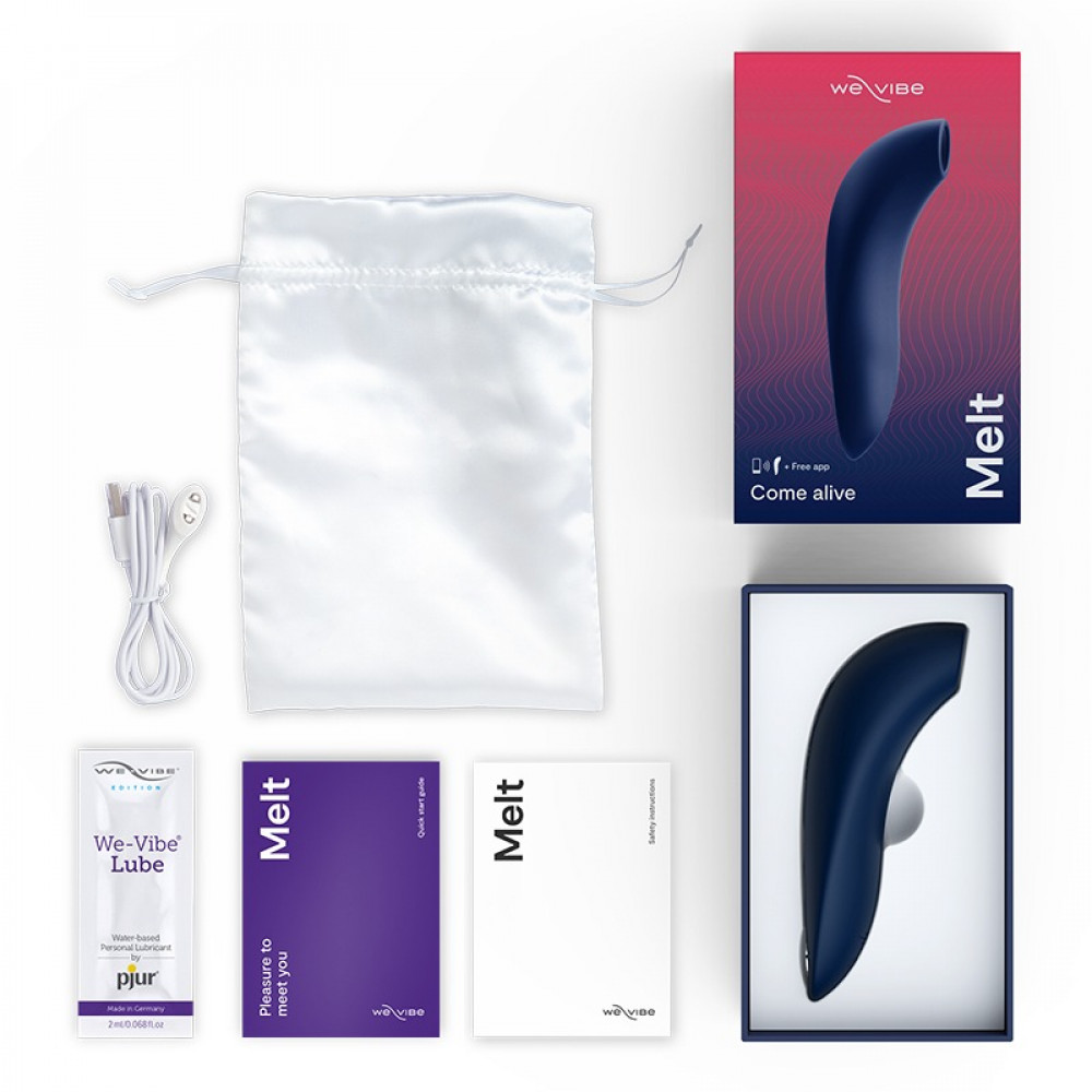 Вибропули и мини-вибраторы - Вакуумный вибратор для пар We-Vibe MELT Blue 5