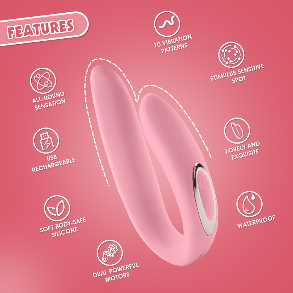 Разное - Вибратор для пар Chisa Aphrovibe Yours And Mine, розовый 3