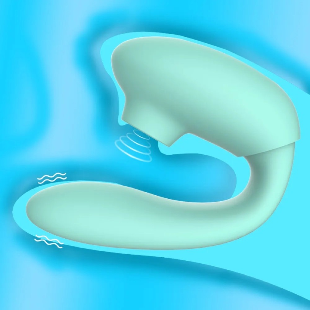 Різне - Вібратор подвійної стимуляції Every Night Toys вакуум з ефектом посмоктування та стимуляція точки G 7