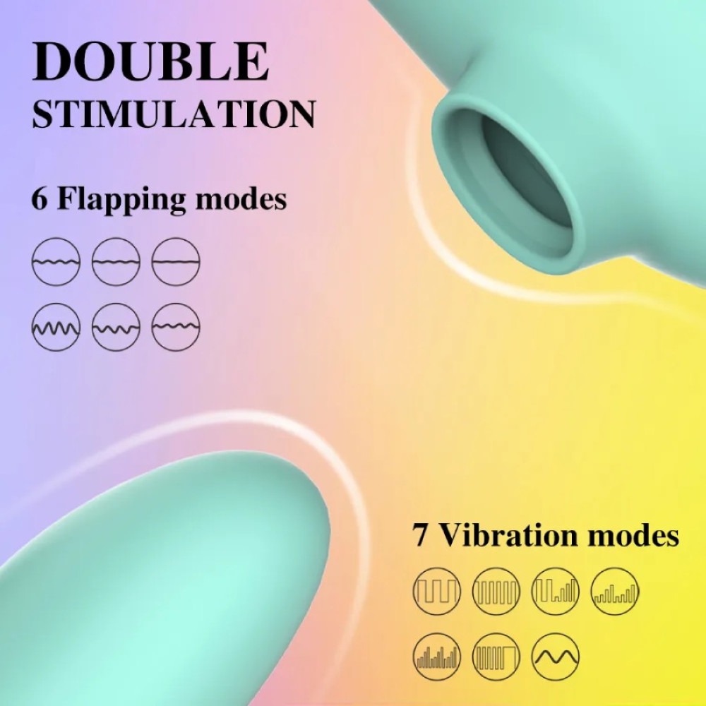 Різне - Вібратор подвійної стимуляції Every Night Toys вакуум з ефектом посмоктування та стимуляція точки G 10