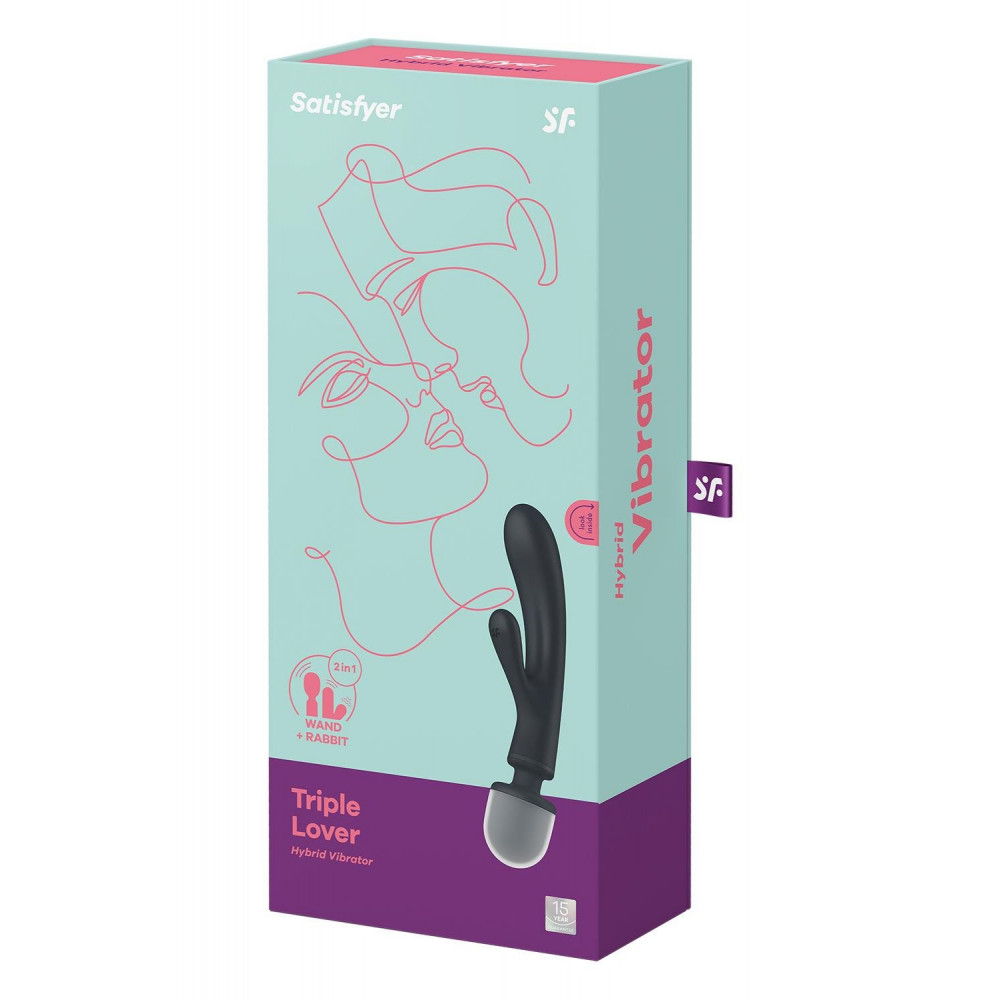 Разное - Вибратор-микрофон Satisfyer Triple Lover тройное действие, серый 5