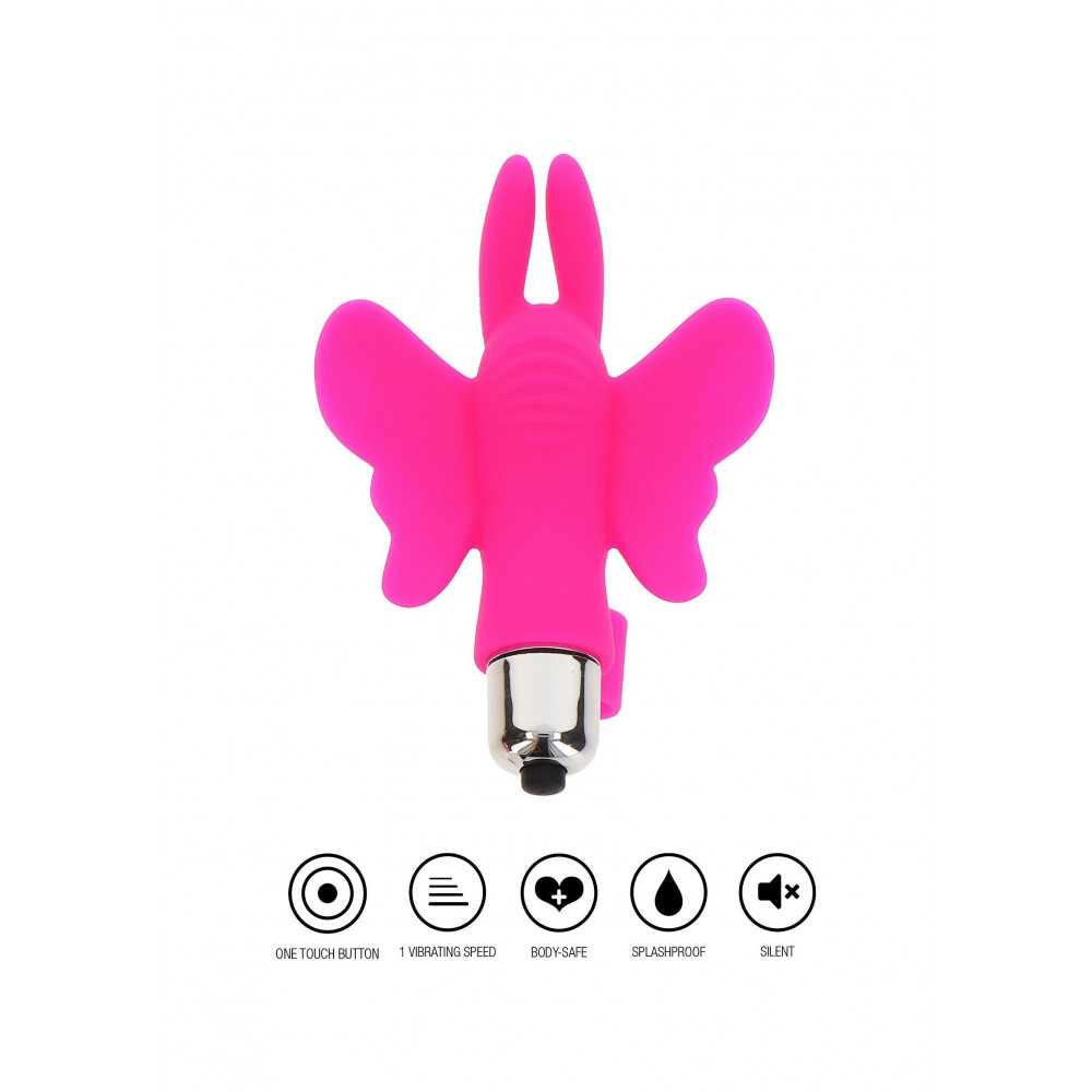 Разное - Вибратор на палец ToyJoy Butterfly Pleaser, розовый 4