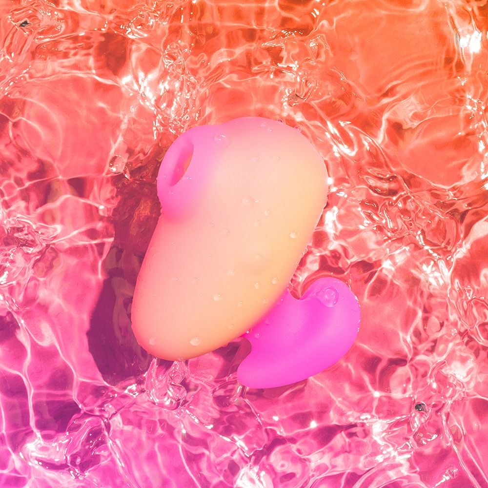 Разное - Вибратор с вакуумно-пульсирующей стимуляцией ROMP Kiss оранжевый 4