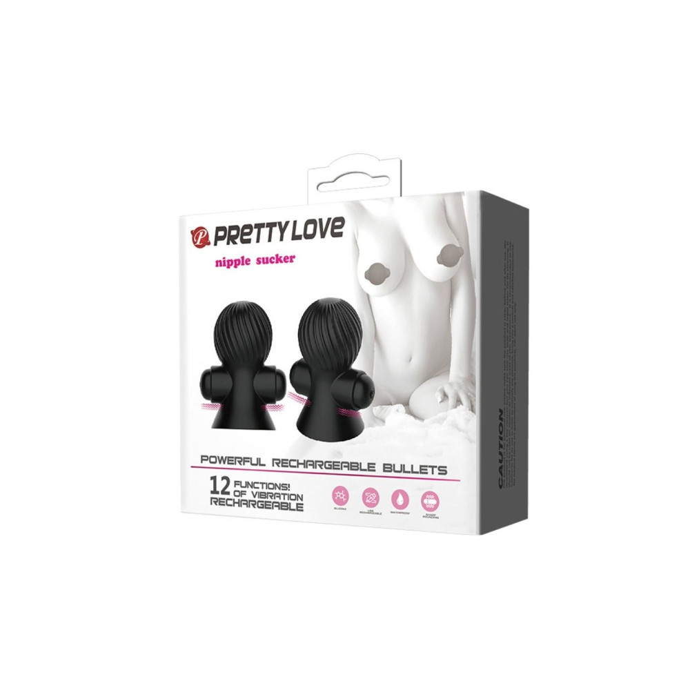  - Вібростимулятор для сосків PRETTY LOVE Nipple Sucker, чорний 7