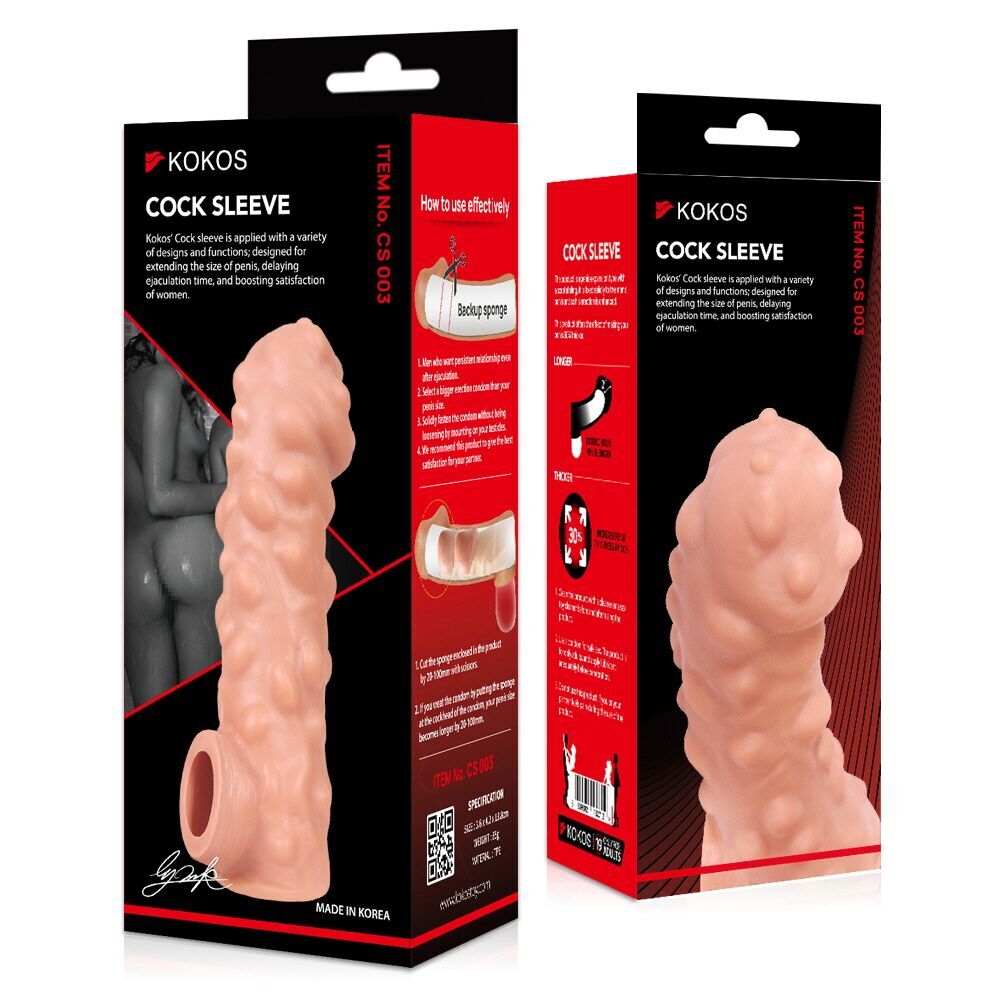 Ерегційні кільця без вібрації - Насадка на член Kokos Cock Sleeve CS 003 S 3