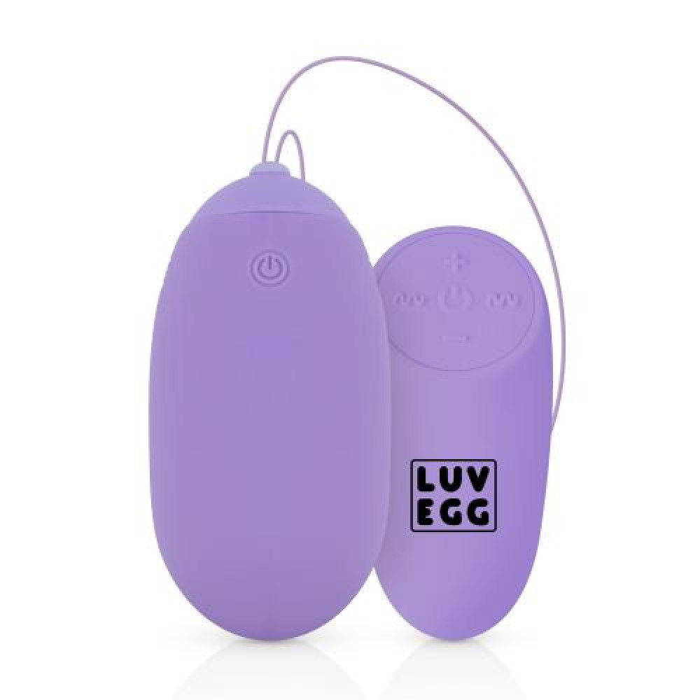 Вагинальные шарики - Вагинальное яйцо с вибрацией и дистанционным пультом Luv Egg XL лиловое