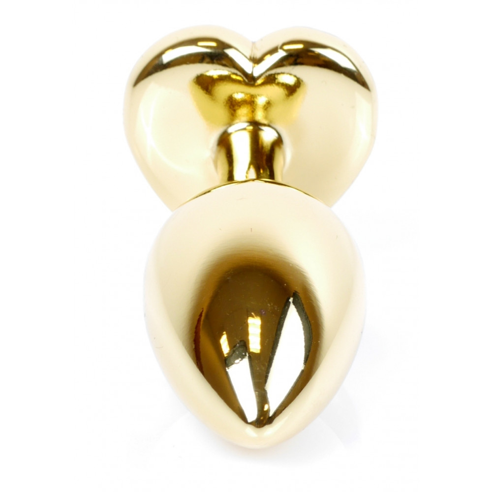 Анальные игрушки - Анальная пробка Boss Series - Jewellery Gold Heart PLUG Dark Blue S, BS6400041 4