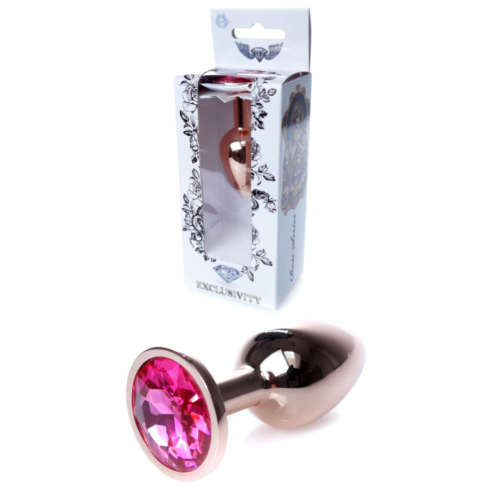 Анальные игрушки - Анальная пробка Boss Series - Jewellery Red Gold PLUG Pink S, BS6400107