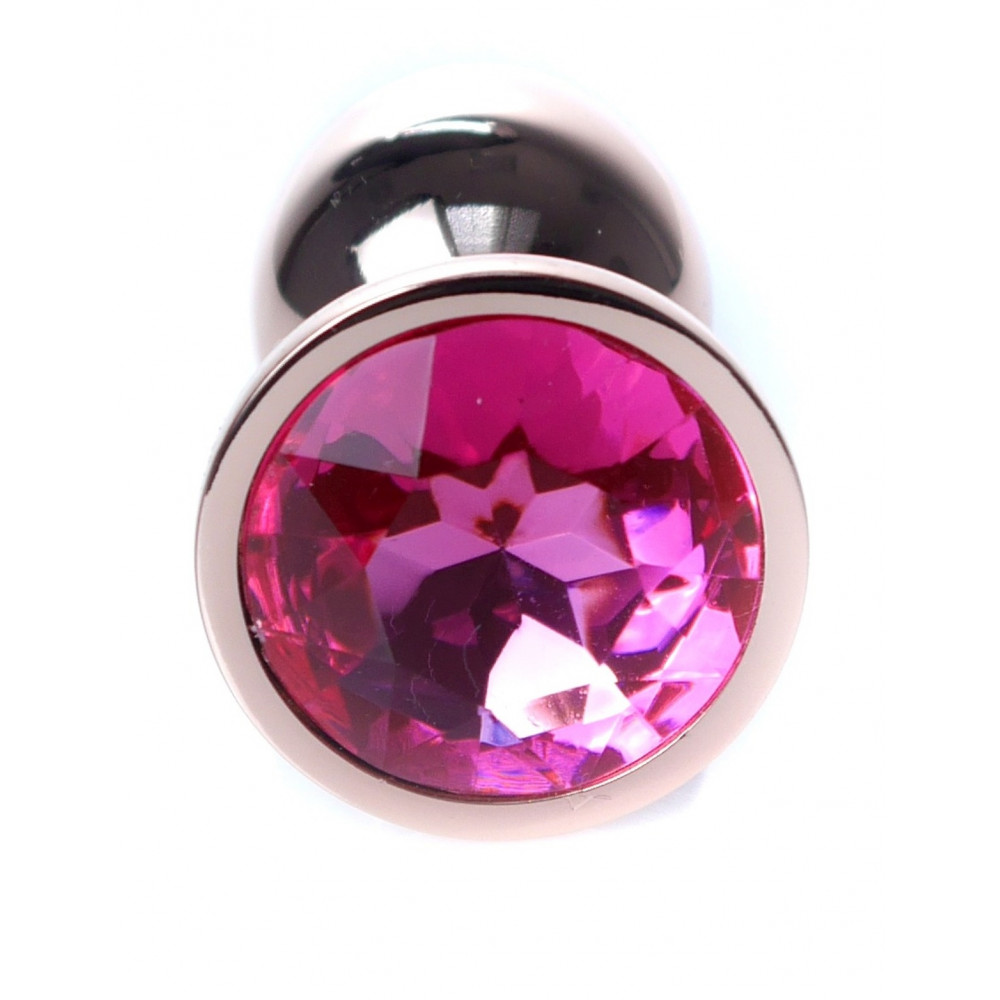 Анальные игрушки - Анальная пробка Boss Series - Jewellery Red Gold PLUG Pink S, BS6400107 7