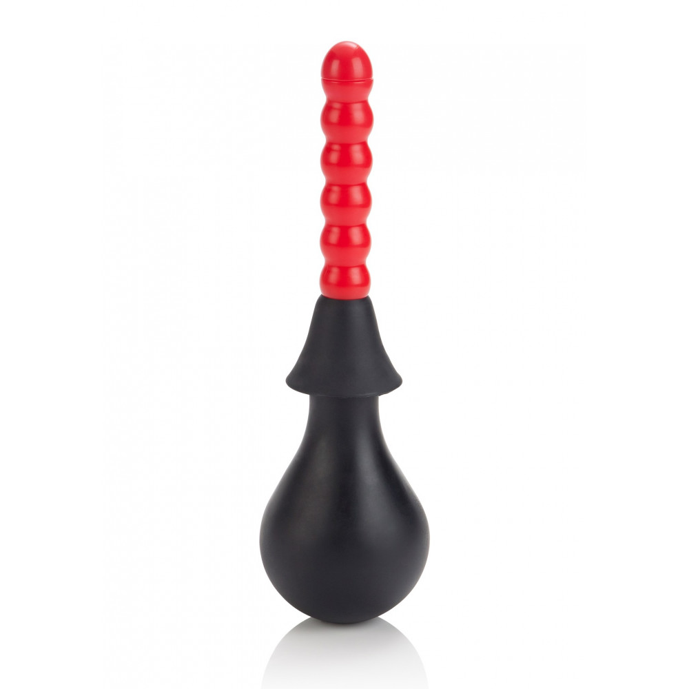 Секс игрушки - Анальный душ с насадкой елочкой CalExotics красно-черный, 10.2 х 2 см