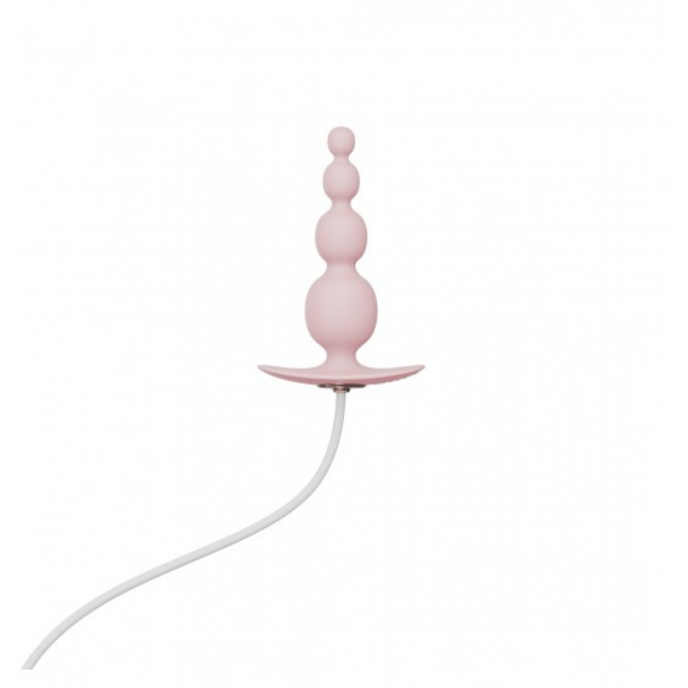 Різне - Анальний плаг із вібрацією Qingnan No.8 Mini Vibrating Anal Beads PINK 1