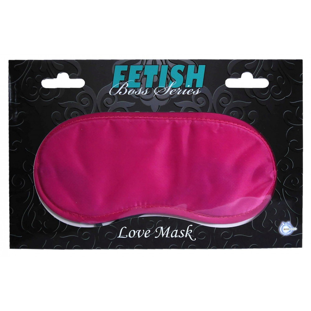 Электростимуляторы - Атласная маска Boss Series Fetish - Love Mask Pink, BS6100025 2