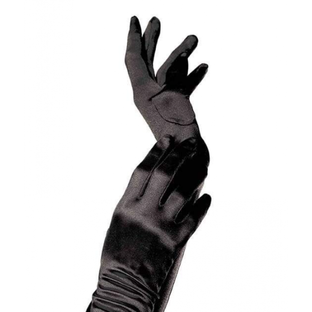 Эротическое белье - Атласные перчатки Leg Avenue Elbow Length Satin Gloves O/S 2