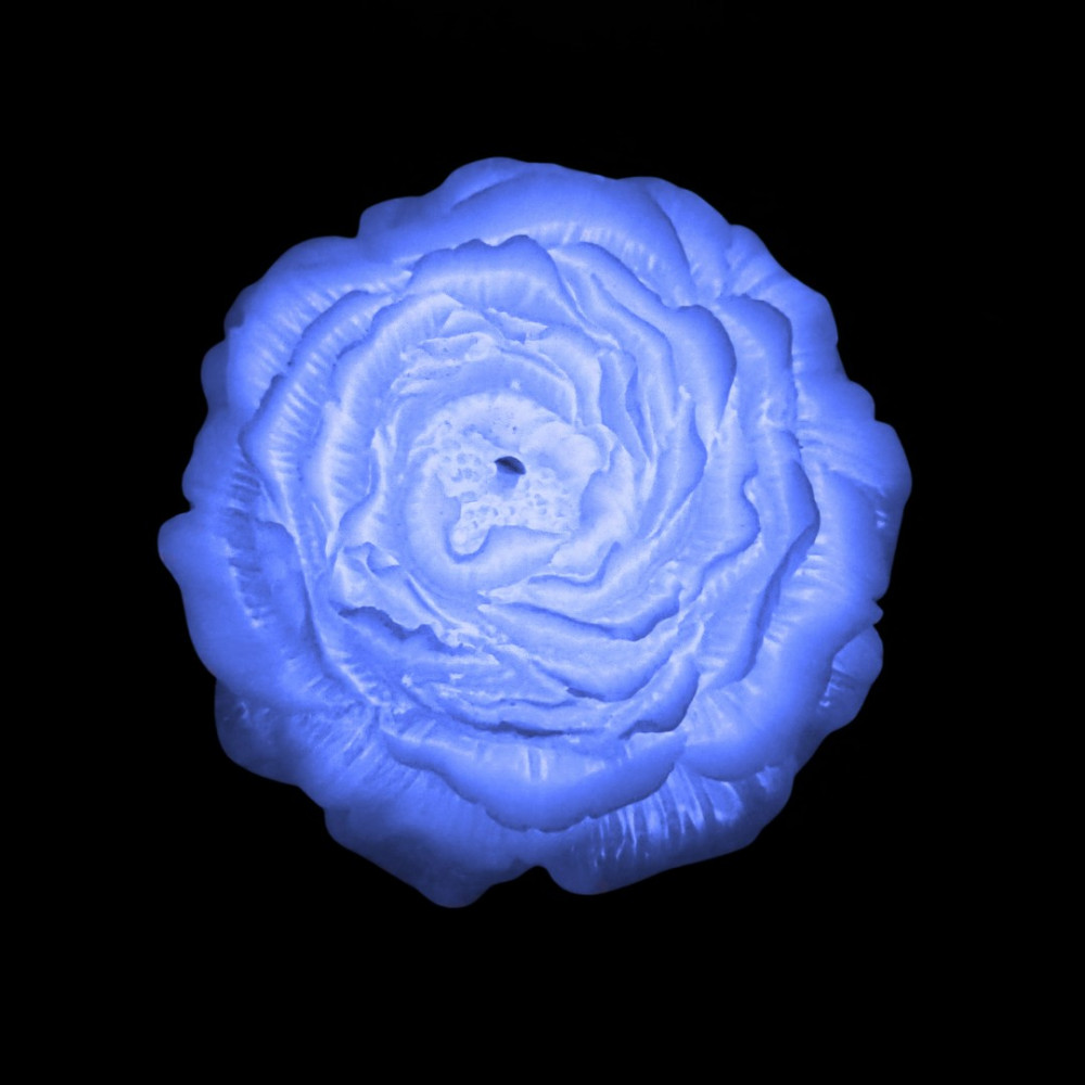 Різне - Свічка півонія люмінесцентна GlowKink низькотемпературна, голуба, L 2