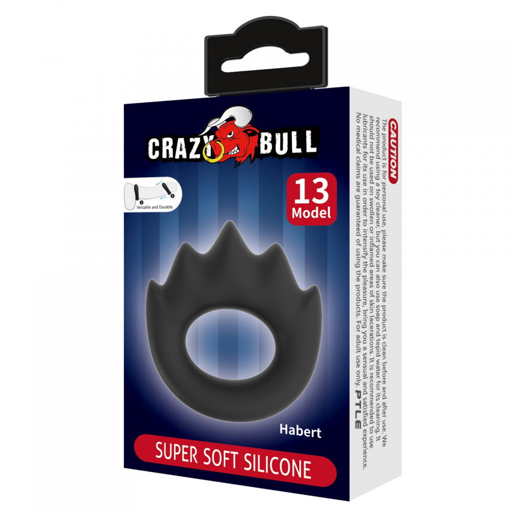 Різне - Ерекційне кільце Crazy Bull №13 - Habert super soft silicone, BI-210357 6