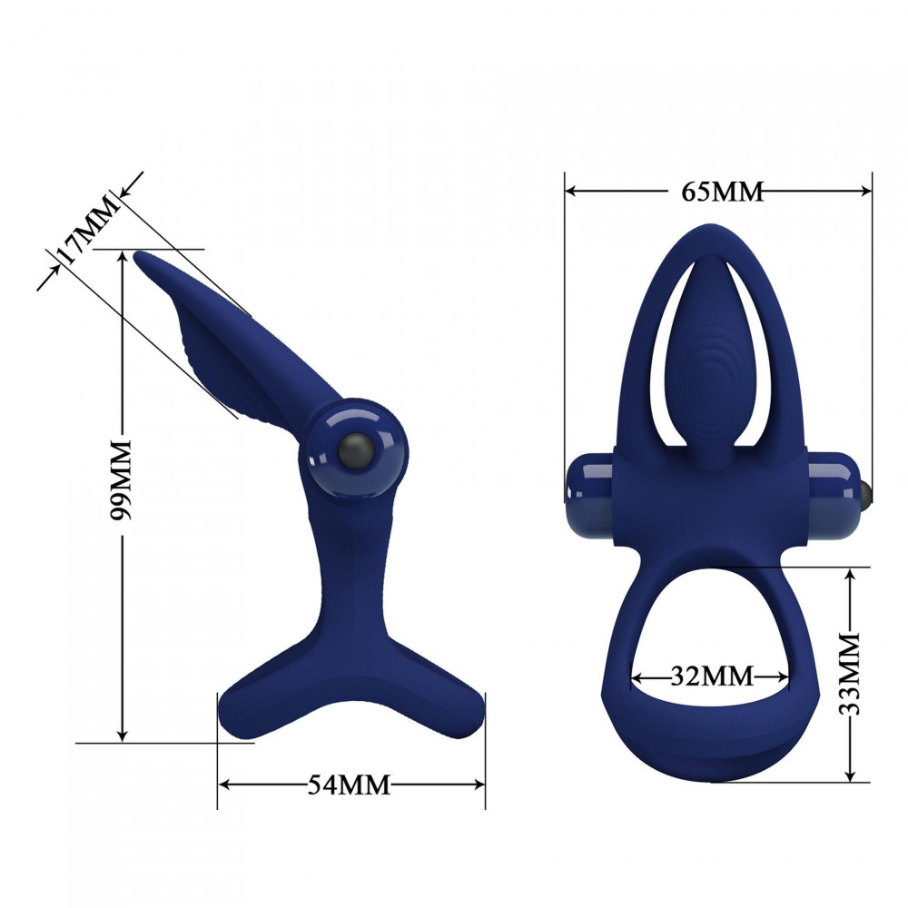 Різне - Ерекційне вібро кільце Pretty Love - Powerful ring, 10 vibration functions, BI-210306-3 7