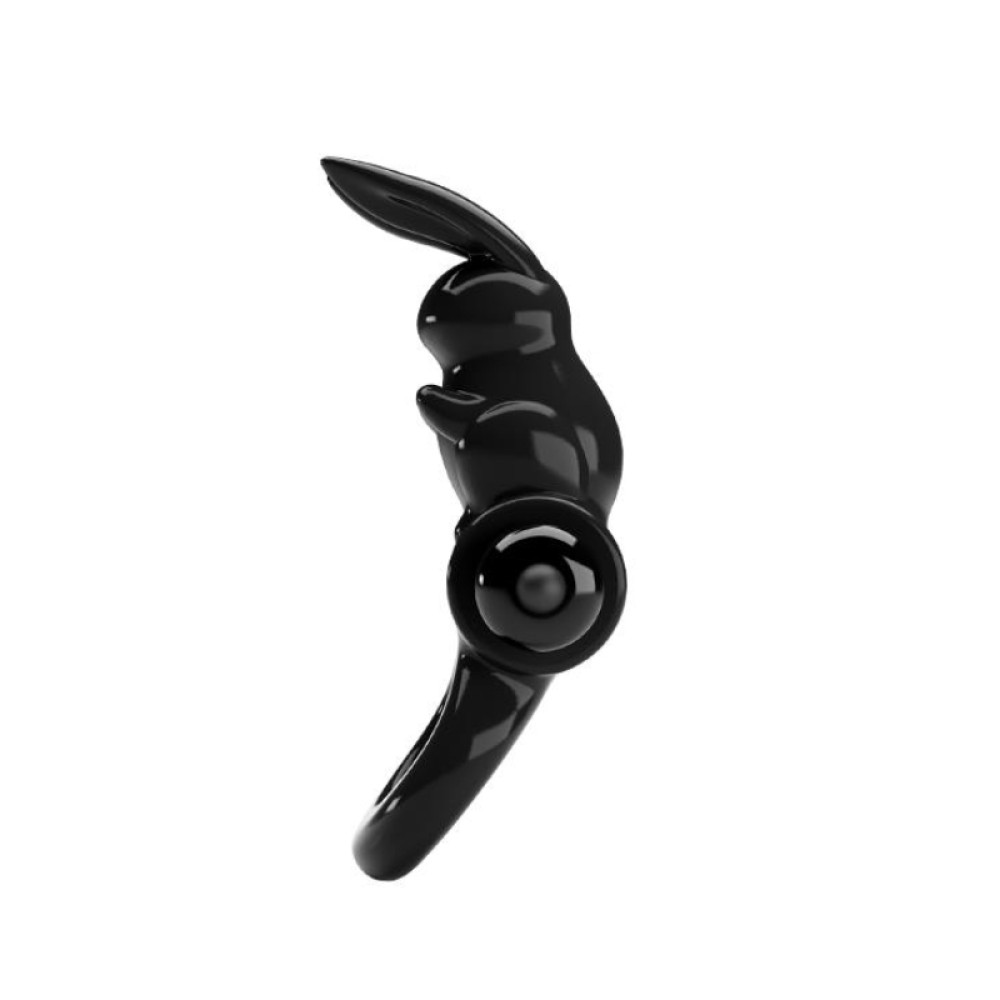 Эрекционные кольца с вибрацией - Эрекционное вибро-кольцо с клиторальной стимуляцией Pretty Love черное 4