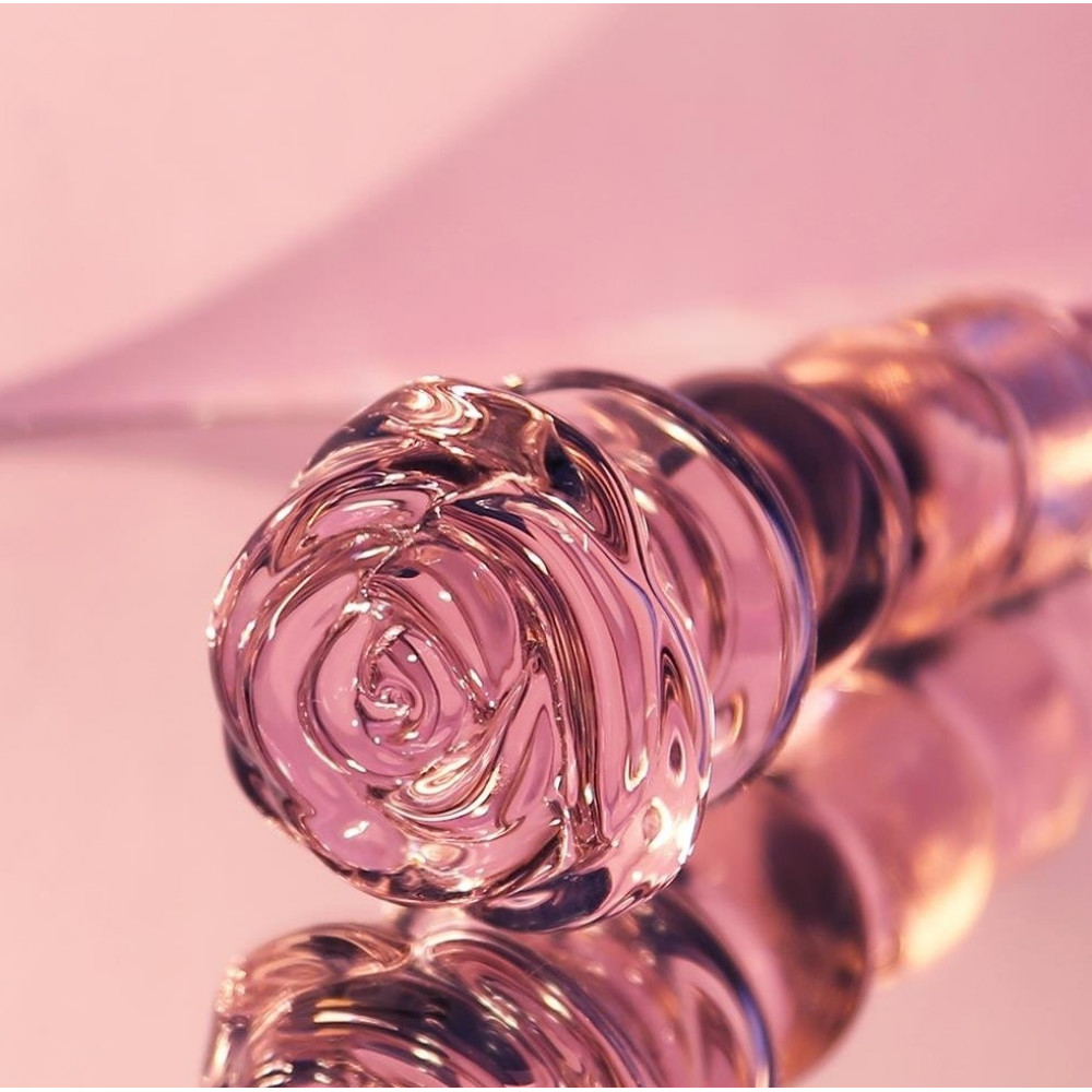 Разное - Фаллоимитатор елочка из стекла Dream Toys Glaze Glass в форме бутона розы 3