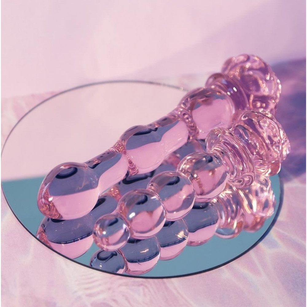 Разное - Фаллоимитатор елочка из стекла Dream Toys Glaze Glass в форме бутона розы 4